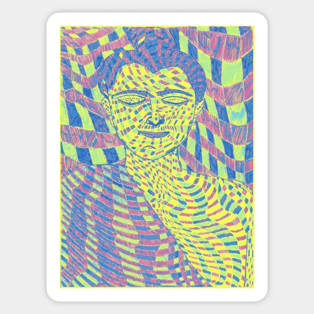 Psychedelic Buddha 2 Sticker by indusdreaming